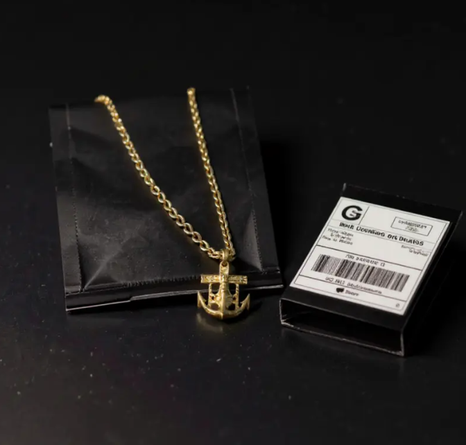 Cross Rope Chain 14k Gold Plated Size 24'' inch 4mm