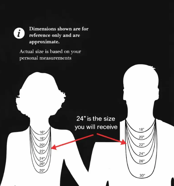 Cross Rope Chain 14k Gold Plated Size 24'' inch 4mm